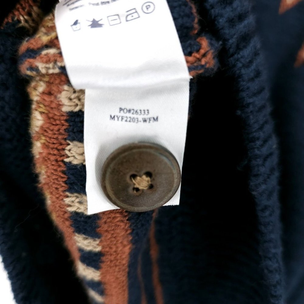 NWT FAHERTY Cardigan B. Yellowtail Wolf Mountain Southwestern Organic Cotton M L - Picture 9 of 9